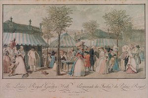パレロイヤルガーデンウォーク、1787 作： Philibert Louis Debucourt